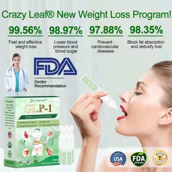 US 𝖮𝖿𝖿𝗂𝖼𝗂𝖺𝗅 𝖲𝗍𝗈𝗋𝖾 | CrazyLeaf® GL𝐏-1 6-𝒊𝒏-1 𝑯𝒆𝒂𝒍𝒕𝒉 𝑺𝒐𝒍𝒖𝒕𝒊𝒐𝒏 𝖮𝗋𝖺𝗅 𝐋𝐢𝐪𝐮𝐢𝐝 (𝑱𝒖𝒔𝒕 𝒐𝒏𝒄𝒆 𝒂 𝒅𝒂𝒚, 𝘃𝗶𝘀𝗶𝗯𝗹𝗲 𝗰𝗵𝗮𝗻𝗴𝗲𝘀 𝗶𝗻 𝟳 𝗱𝗮𝘆𝘀） ✅ 𝘍𝘰𝘳 𝘰𝘣𝘦𝘴𝘪𝘵𝘺, 𝘤𝘢𝘳𝘥𝘪𝘰𝘷𝘢𝘴𝘤𝘶𝘭𝘢𝘳 𝘩𝘦𝘢𝘭𝘵𝘩,𝙙𝙞𝙖𝙗𝙚𝙩𝙚𝙨, 𝙨𝙡𝙚𝙚𝙥 𝐚𝐩𝐧𝐞𝐚, 𝐆𝐮𝐭 𝐇𝐞𝐚𝐥𝐭𝐡, 𝐣𝐨𝐢𝐧𝐭 𝐢𝐬𝐬𝐮𝐞𝐬, 𝐚𝐧𝐝 𝐦𝐨𝐫𝐞