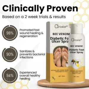 Croaie® Bee Venom Diabetic Foot Ulcer Spray ✅ 𝐕𝐢𝐬𝐢𝐛𝐥𝐞 𝐢𝐦𝐩𝐫𝐨𝐯𝐞𝐦𝐞𝐧𝐭 𝐢𝐧 𝟐-𝟑 𝐰𝐞𝐞𝐤𝐬✅